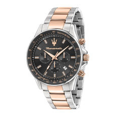 Maserati Sfida Men's Watch, Chronograph, Quartz Watch - 44 mm - R8873640021 - Silver/Rose Gold