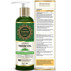 Morpheme Remedies Pure Organic Neem Oil (Cold Pressed & Undiluted), 200ml