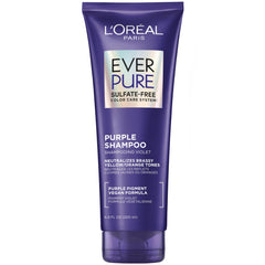 L’Oréal Paris Hair Care EverPure Sulfate Free Brass Toning Purple Shampoo for Blonde, Bleached, Silver, or Brown Highlighted Hair, 6.8 Fl. Oz
