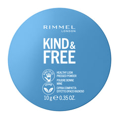 Rimmel London Rimmel KIND & FREE Pressed Powder Talc Foundation With Aloe Vera Tapioca To Animals Vegan 10g 0.35oz, shade 040 Tan
