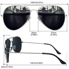 KANASTAL Polarized Sunglasses for Women and Men, Metal Frame Sun Glasses Retro Shades for Mens Driving Outdoor Military Style 100% UV400 Protection