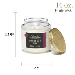 CLCo. by Candle-Lite Company Scented Bordeaux Fig Single-Wick Jar, 14 oz, Off White