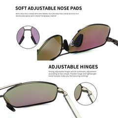SUNGAIT Ultra Lightweight Rectangular Polarized Sunglasses UV400 Protection