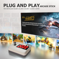 NALACAL Super Arcade Game Console, Retro Game Console,50000+Games, All-Around 3D Joysticks, Arcade Game Machine, Support Custom Buttons,EmuELEC 4.5/Android 9.0 /CoreE 256G TF Card