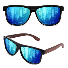 GQUEEN Classic Horn Rimmed Semi Rimless Polarized Sunglasses for Men Women GQO6