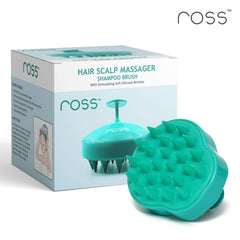 Ross Hair Scalp Massager Shampoo Brush with Soft Silicone Bristles for Manual Head Massager, Green