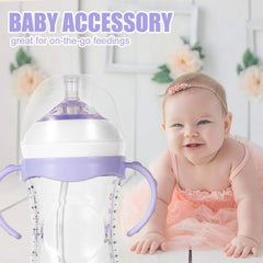 PEUTIER 8Pcs Baby Bottle Rings & Caps Including 4 Baby Bottle Lids & 4 Baby Bottle Caps BPA Free Compatible with Philips Avent
