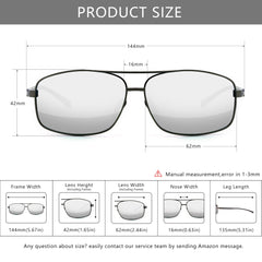 SUNGAIT Ultra Lightweight Rectangular Polarized Sunglasses UV400 Protection