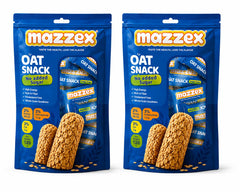Mazzex Sugar-Free Oat Snack 120g x 2(24 Bars) | Healthy Snack, Sugar-Free & Low Sugar Oats Bar | High-Fiber Energy Bar, Guilt-Free Breakfast Treat for Kids & Adults (Pack of 2)