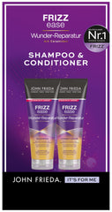 John Frieda Frizz Ease Miracle Repair Set - Shampoo, 250 ml & Conditioner, 250 ml - Hair Type: Unruly, Damaged, Stressed, Frizzy - Repair & Smoothness