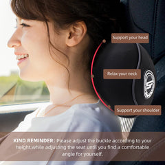 2 Pack - Car Headrest Pillow for Neck Support, 100% Memory Foam Car Pillow