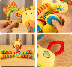 ME HOME Car Seat Toys Baby Hanging Toy with C-Clip Ring Baby Car Toys Stroller Toy with Baby Crinkle for 0, 3, 6, 9, 12 Months Newborn Boys Girls Gifts - Giraffe