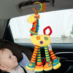 ME HOME Car Seat Toys Baby Hanging Toy with C-Clip Ring Baby Car Toys Stroller Toy with Baby Crinkle for 0, 3, 6, 9, 12 Months Newborn Boys Girls Gifts - Giraffe