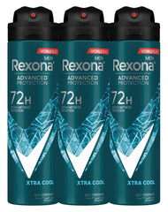 Rexona Antiperspirant Xtra Cool Deodorant Spray for Men, 150 ml, Pack of 3