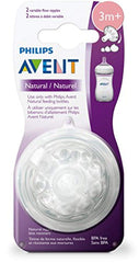 philips Avent Natural Baby Bottle, Variflow 3M plus, 2 pounds, Clear