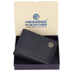 HAMMONDS FLYCATCHER Genuine Leather Wallet for Men | RFID Protected for Daily use (Croc Blue)