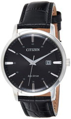 CITIZEN Mens Solar Powered Watch, Analog Display and Leather Strap - BM7460-11E