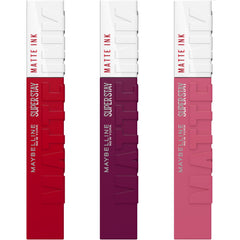 Maybelline New York Superstay Matte Ink Liquid Lipstick 3 Piece Gift Set, Multicolor