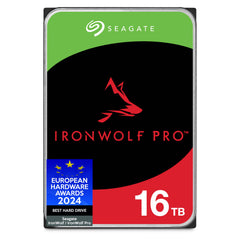 Seagate IronWolf, Pro 16TB, Enterprise Internal NAS HDD – CMR 3.5 Inch, SATA 6GB/s, 7,200 RPM, 256 MB Cache for RAID NAS - Frustration Free Packaging (ST16000NTZ01)