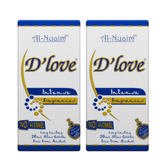 Al-Nuaim D'Love Alcohol Free Attar - Pack of 2 (20ml Each) | Exquisite & Long Lasting Fragrance