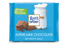 Ritter Sport Alpine Milk Chocolate Bar - 100g
