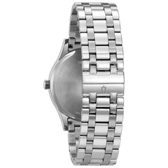 Bulova Men's Classic Stainless Steel 3-Hand Date Calendar Quartz Watch, Grey Dial with Roman Numeral Markers Style: 96B261, Stainless Steel, Classic Sutton Quartz Silver-Tone Stainless Steel Bracelet - Silver
