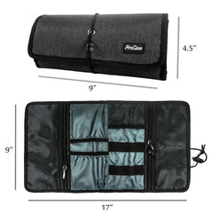 ProCase Electronic Organizer Cord Pouch, Travel Cable Charger Phone Accessories Bag Organizer Roll up Tech Carrying Case for USB Cables SD Memory Cards Earphone Flash Hard Drive