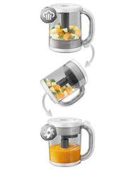 PHILIPS AVENT 4-in-1 healthy baby food maker SCF883/01 AVENT 4-in-1 healthy baby food maker SCF883/01, 0.12 L, Gray, White, 220-240 V, 50-60 Hz, 0.7 m