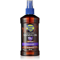Banana Boat Protective Tanning Oil-SPF15-Carrot & Banana Extracts-Deep Long Lasting Color-Water Resistant-Leaves Skin Feeling Silky Soft-AvoTriplex Formula-Helps Prevent Sunburn-236ML