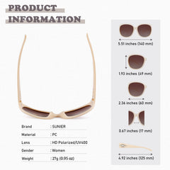 Polarized Sunglasses for Women Oversized Sun Glasses Fashion Shades SUNIER S85
