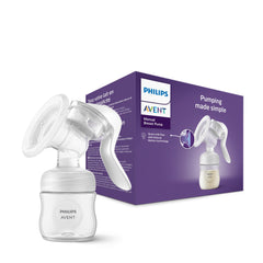 Philips Avent Manual Breast Pump - Easy Pumping, with Natural Motion Technology, BPA-Free (Model SCF430/01), Transparent