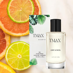TMAX Scents Lime and Basil Perfume Fragrance for Men and Women Impression of J.M Lime Basil Mandarine 50ml Extrait de Parfum Spray Unisex Perfume