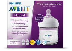 Philips Avent Natural Baby Bottle 2 Count transparent SCF010/27