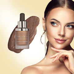 Femme de Maison Cosmetics - Liquid Pearl Highlighter, Long Lasting, Non-Drying Formula with Vitamin E, 100% Gluten, Paraben & Phthalate-Free, Cruelty-Free, Face & Body Highlighter (Perle de Bronze 04)