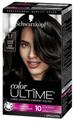 Schwarzkopf Color Ultime Permanent Hair Color Cream, 1.1 Raven Black