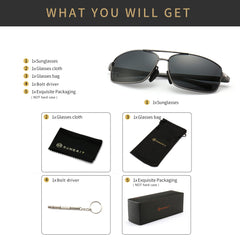SUNGAIT Ultra Lightweight Rectangular Polarized Sunglasses UV400 Protection