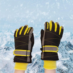 MAKINGTEC Kids Thickened Ski Gloves, Kids Winter Warm Gloves, Warmest Waterproof and Breathable Snow Gloves for Cold Weather, Cold Weather Windproof Thermal Gloves for Boys & Girls, Thick section