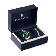 Maserati Men's Watch, Analog, Quartz, Multifunction, Steel Strap, Attrazione Collection - R8853151017, Silver