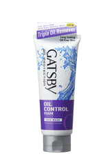 Gatsby Oil Protection Face Wash Oil Control Foam | Removes Oil That Causes Sticky and Shiny Skin Thoroughly | 120gm
