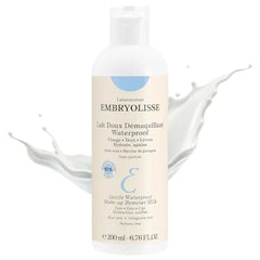 Embryolisse Gentle Waterproof Make-up Remover Milk, 4-in-1 Hydrating Facial Cleanser for Sensitive Skin with Aloe Vera & Shea Butter, 6.76 Fl Oz