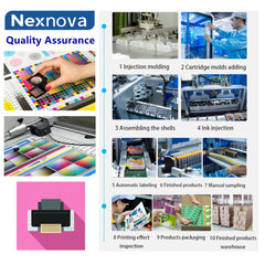 NexNova® Ink Set 673 Compatible with EcoTank Compatible with EPSON 6 Pack for L800/L805/L810/L850/L1800 - Black Cyan Magenta Yellow Light Cyan Light Magenta - 70ml/Bottle