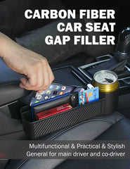 SYDA Car Seat Gap Filler, Car Seat Organizer with Cup Holder, Practical Car Organizer for Car Accessories Interior,Holding Phone, Wallet, Cup(Black)