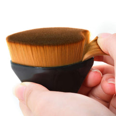 MRIMAYA Flawless Foundation Brush Flat Top Liquid Powder for liquid makeup Blending Liquid, Cream or Flawless Powder Cosmetics with Bonus Protective Case (Black)