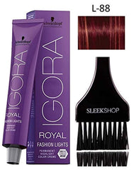 Schwarzkopf Professional IGORA Royal FASHION LIGHTS Permanent HIGHLIGHT Hair Color Creme (with Sleek Tint Applicator Brush) Haircolor Cream (L-88)