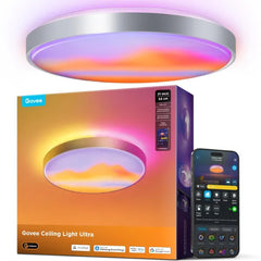 Govee Ceiling Light Ultra 21 Inch, 5000LM Smart Flush Mount Ceiling Light Fixture, Compatible with Matter & Alexa - White