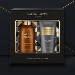 Baylis & Harding Black Pepper & Ginseng Men's Luxury Bathing Duo Gift Set - Vegan Friendly (Pack of 1)