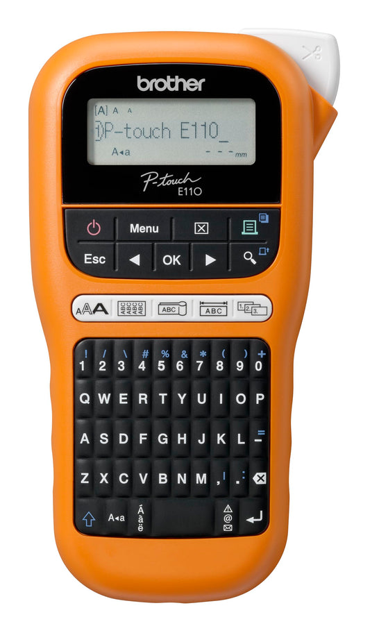 Brother PT-E110 Industrial Labelling Device for 3.5 to 12mm TZe Tape Labelling Cables and Connectors