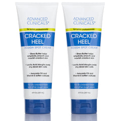 Advanced Clinicals Cracked Heel Cream for Dry Feet, Rough Spots, and Calluses, 2-8 oz, Multicolor