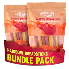 Koala Picks Rainbow Breadsticks, Crunchy Vegetable Snack β No Refined Sugar, No Preservatives , Made with Beetroot, Carrot & Parsley β Healthy Snack for Kids & Adults - 120g (Pack of 2)