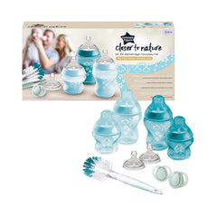 Tommee Tippee Closer to Nature Newborn Baby Bottle Starter Kit, Breast-Like Teats with Anti-Colic Valve, Mixed Sizes, Blue